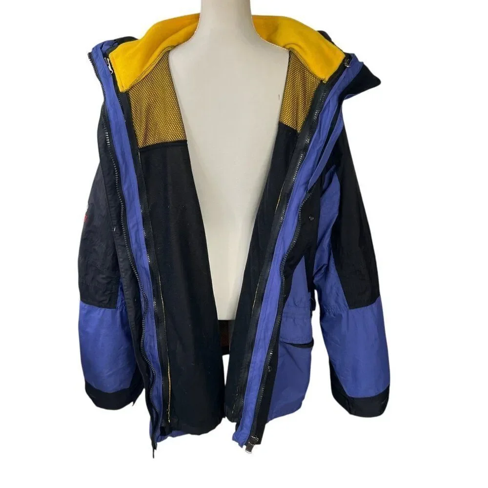 Vintage The North Face Men's Gore-Tex Waterproof Jacket Blue Outdoor Rain Sz XXL